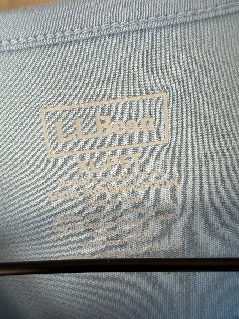 L.L. Bean Women’s Light Blue Short Sleeve Crew Neck Cotton Tee, Size XL-P, NWOT - Picture 3 of 5